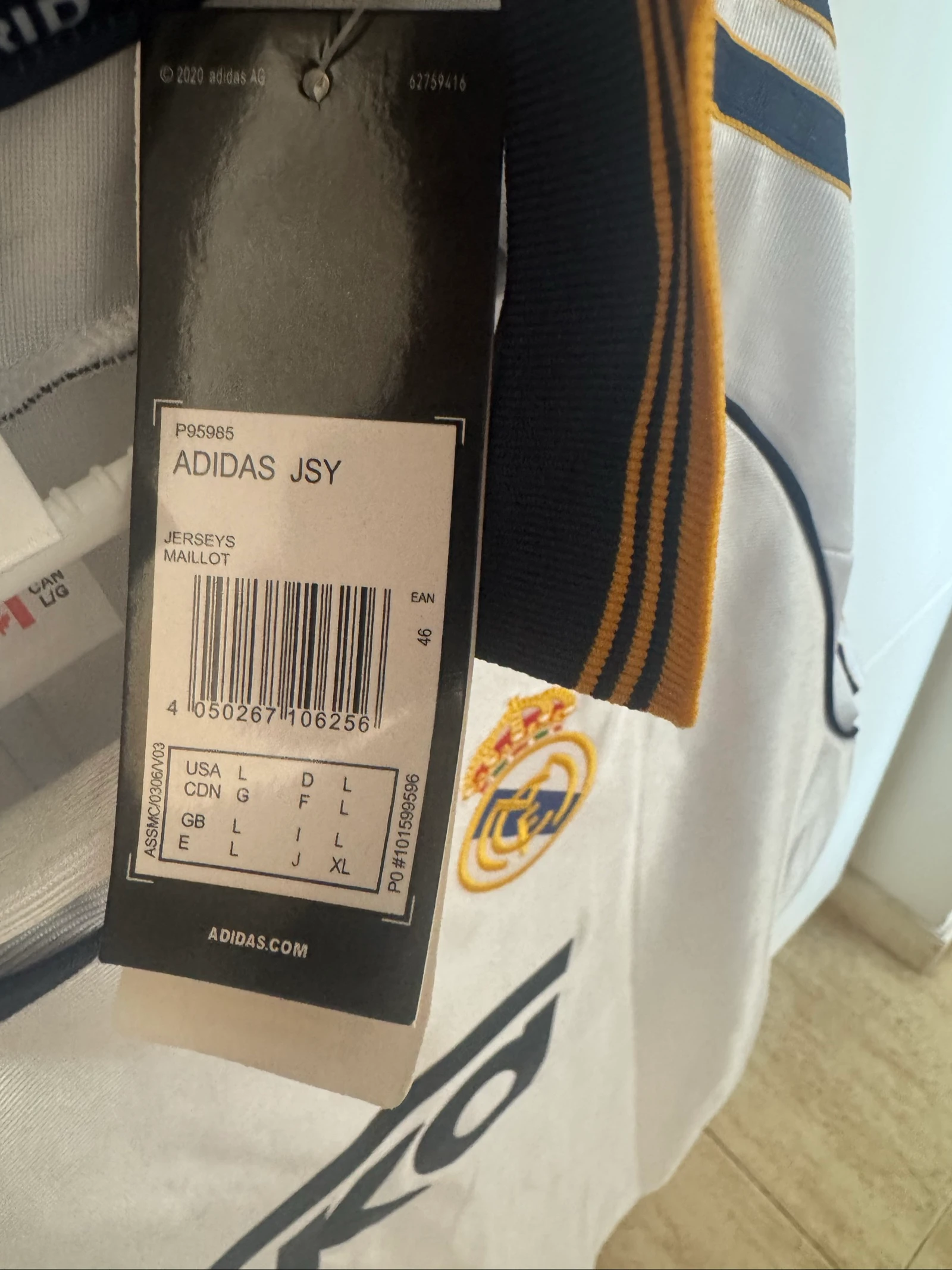 Camiseta Real Madrid Adidas Teka Original Nueva con Etiqueta Talla L – photo 5